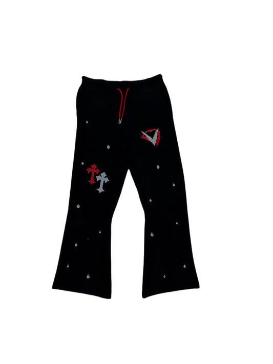 1 custom knitted flares